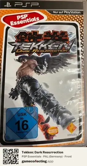 Tekken: Dark Resurrection PlayStation Portable, Germany box front