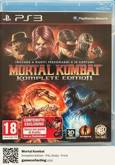 Mortal Kombat PlayStation 3, Italy box front