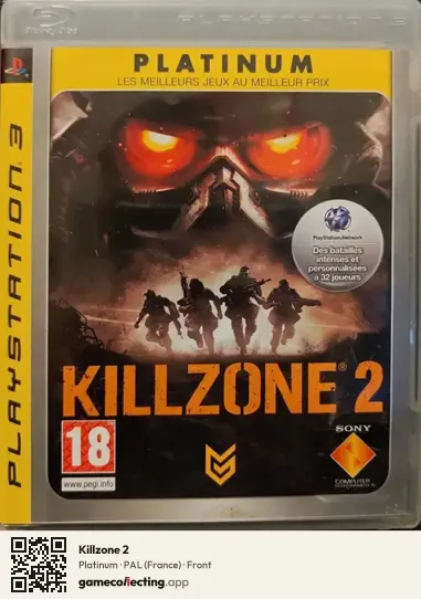 Killzone 2 PlayStation 3, France box front