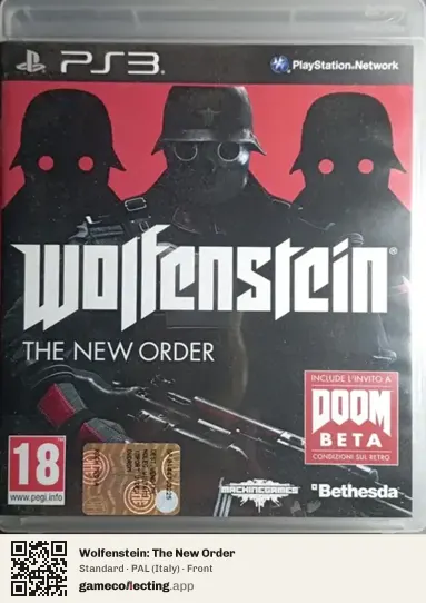 Wolfenstein: The New Order PlayStation 3, Italy box front
