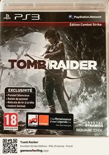 Tomb Raider PlayStation 3, France box front