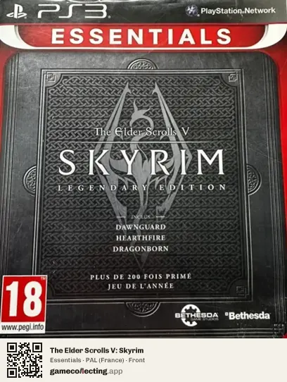 The Elder Scrolls V: Skyrim PlayStation 3, France box front