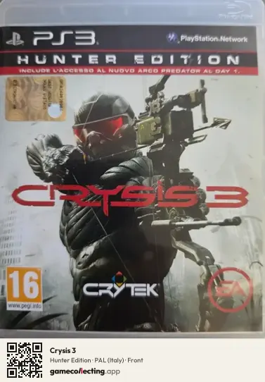 Crysis 3 PlayStation 3, Italy box front