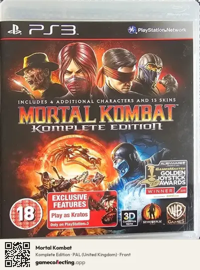 Mortal Kombat PlayStation 3, United Kingdom box front