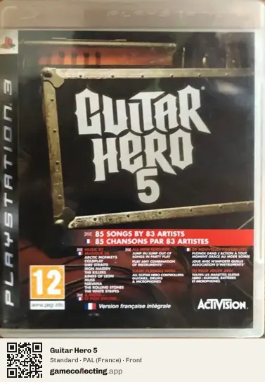 Guitar Hero 5 PlayStation 3, France box front