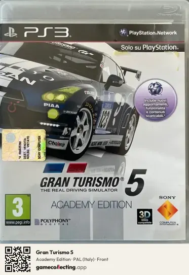 Gran Turismo 5 PlayStation 3, Italy box front