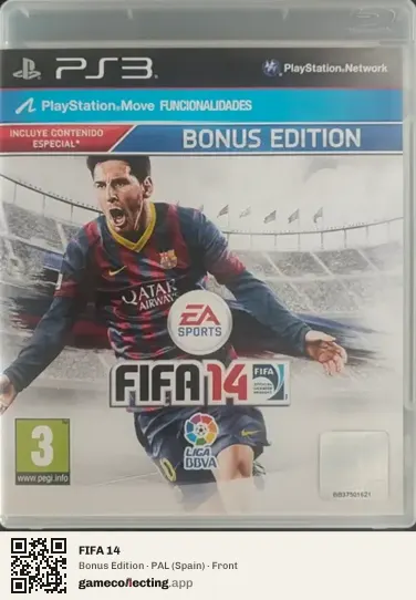 FIFA 14 PlayStation 3, Spain box front