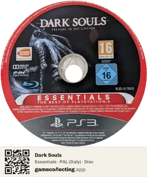 Dark Souls PlayStation 3, PAL disc