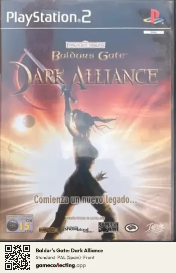 Baldur's Gate: Dark Alliance PlayStation 2, Spain box front