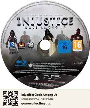 Injustice: Gods Among Us PlayStation 3, PAL disc