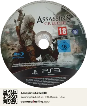 Assassin's Creed III PlayStation 3, PAL disc