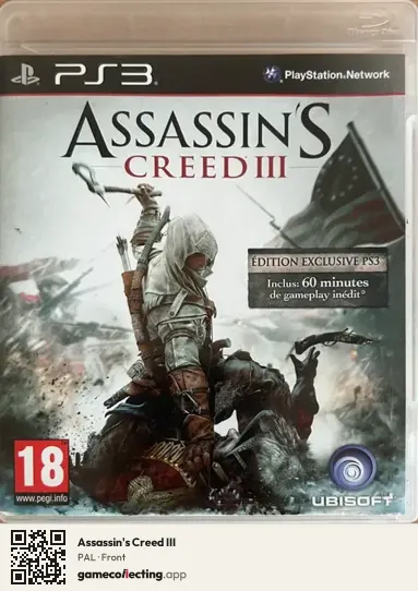 Assassin's Creed III PlayStation 3, PAL box front