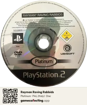 Rayman Raving Rabbids PlayStation 2, PAL disc