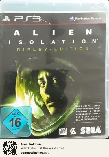 Alien: Isolation PlayStation 3, Germany box front