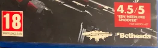 Wolfenstein: The New Order, the PEGI square on its front