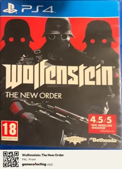 Wolfenstein: The New Order PlayStation 4, PAL box front