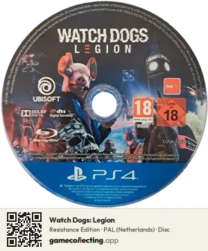 Watch Dogs: Legion PlayStation 4, PAL disc