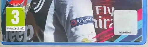 FIFA 19, the PEGI square on its front