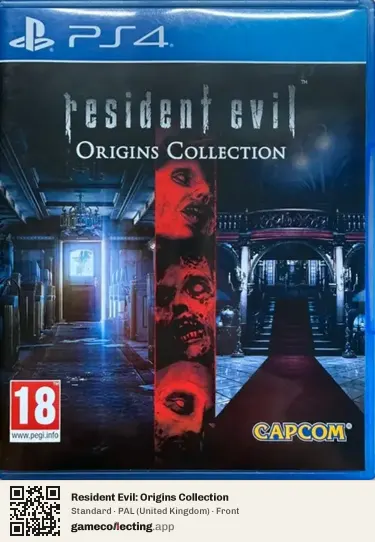 Resident Evil: Origins Collection PlayStation 4, United Kingdom box front