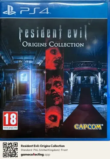 Resident Evil: Origins Collection PlayStation 4, United Kingdom box front