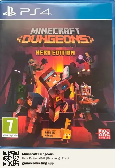 Minecraft Dungeons PlayStation 4, Germany box front