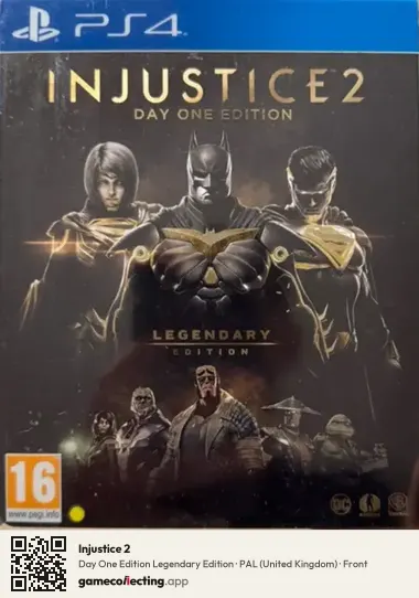 Injustice 2 PlayStation 4, United Kingdom box front