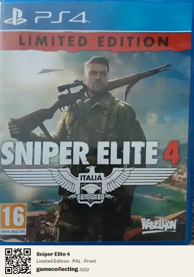 Sniper Elite 4 PlayStation 4, PAL box front