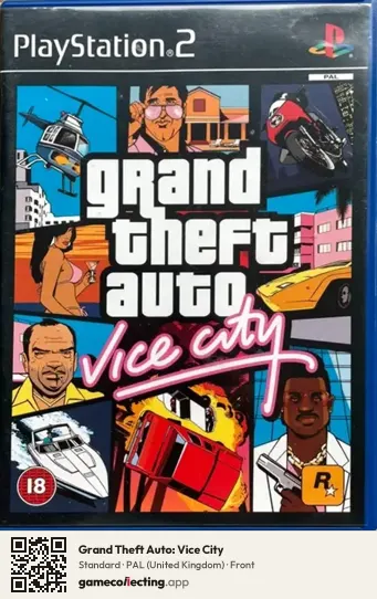 Grand Theft Auto: Vice City PlayStation 2, United Kingdom box front