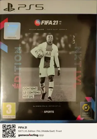 FIFA 21 PlayStation 5, Middle East box front