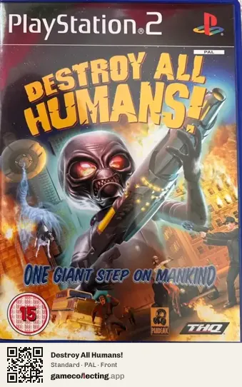 Destroy All Humans! PlayStation 2, PAL box front