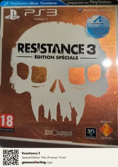 Resistance 3 PlayStation 3, France box front