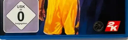 NBA 2K21, the USK square on its front