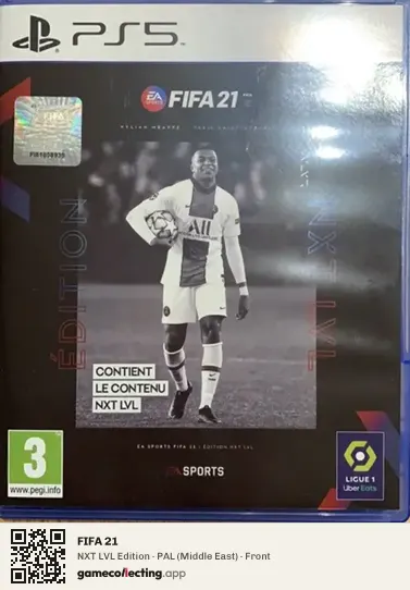 FIFA 21 PlayStation 5, Middle East box front