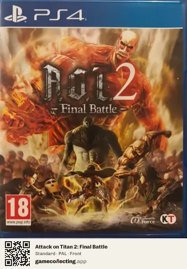 Attack on Titan 2: Final Battle PlayStation 4, PAL box front