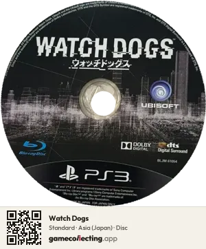 Watch Dogs PlayStation 3, Asia disc