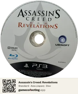 Assassin's Creed: Revelations PlayStation 3, Asia disc