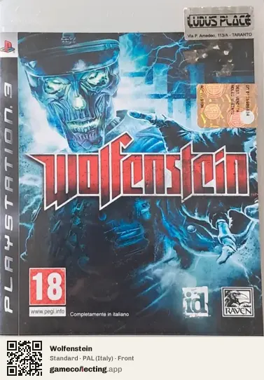 Wolfenstein PlayStation 3, Italy box front