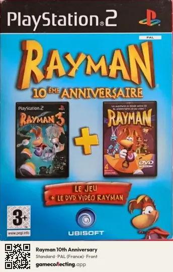 Rayman 10th Anniversary PlayStation 2, France box front