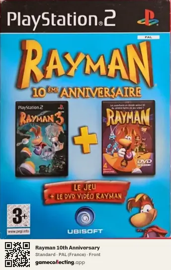 Rayman 10th Anniversary PlayStation 2, France box front