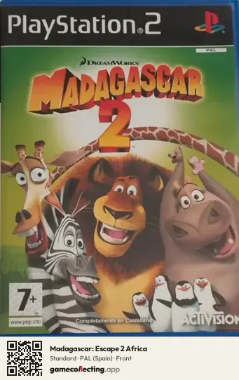 Madagascar: Escape 2 Africa PlayStation 2, Spain box front