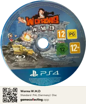 Worms W.M.D PlayStation 4, PAL disc
