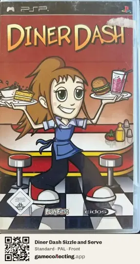 Diner Dash Sizzle and Serve PlayStation Portable, PAL box front
