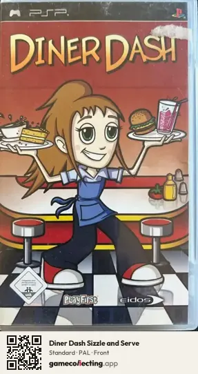 Diner Dash Sizzle and Serve PlayStation Portable, PAL box front