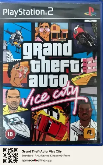 Grand Theft Auto: Vice City PlayStation 2, United Kingdom box front