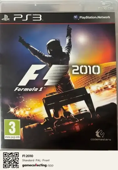 F1 2010 PlayStation 3, PAL box front