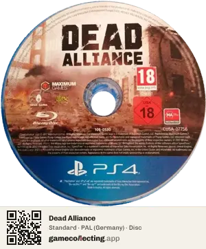 Dead Alliance PlayStation 4, PAL disc