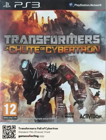 Transformers: Fall of Cybertron PlayStation 3, France box front