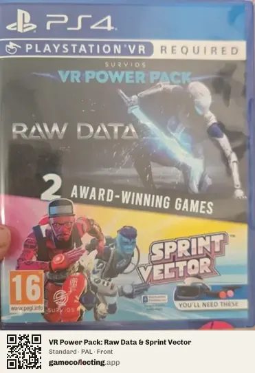 VR Power Pack: Raw Data & Sprint Vector PlayStation 4, PAL box front