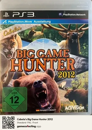 Cabela's Big Game Hunter 2012 PlayStation 3, PAL box front