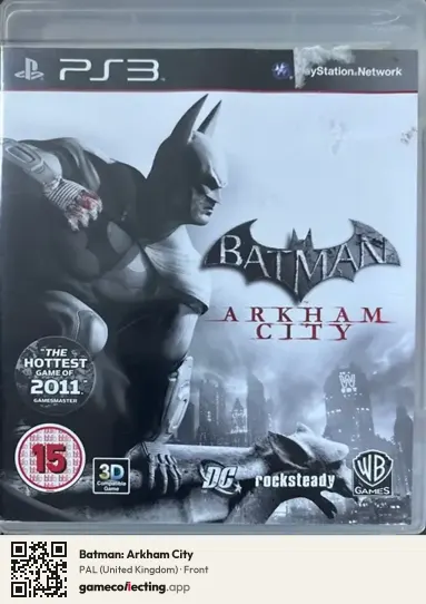 Batman: Arkham City PlayStation 3, United Kingdom box front